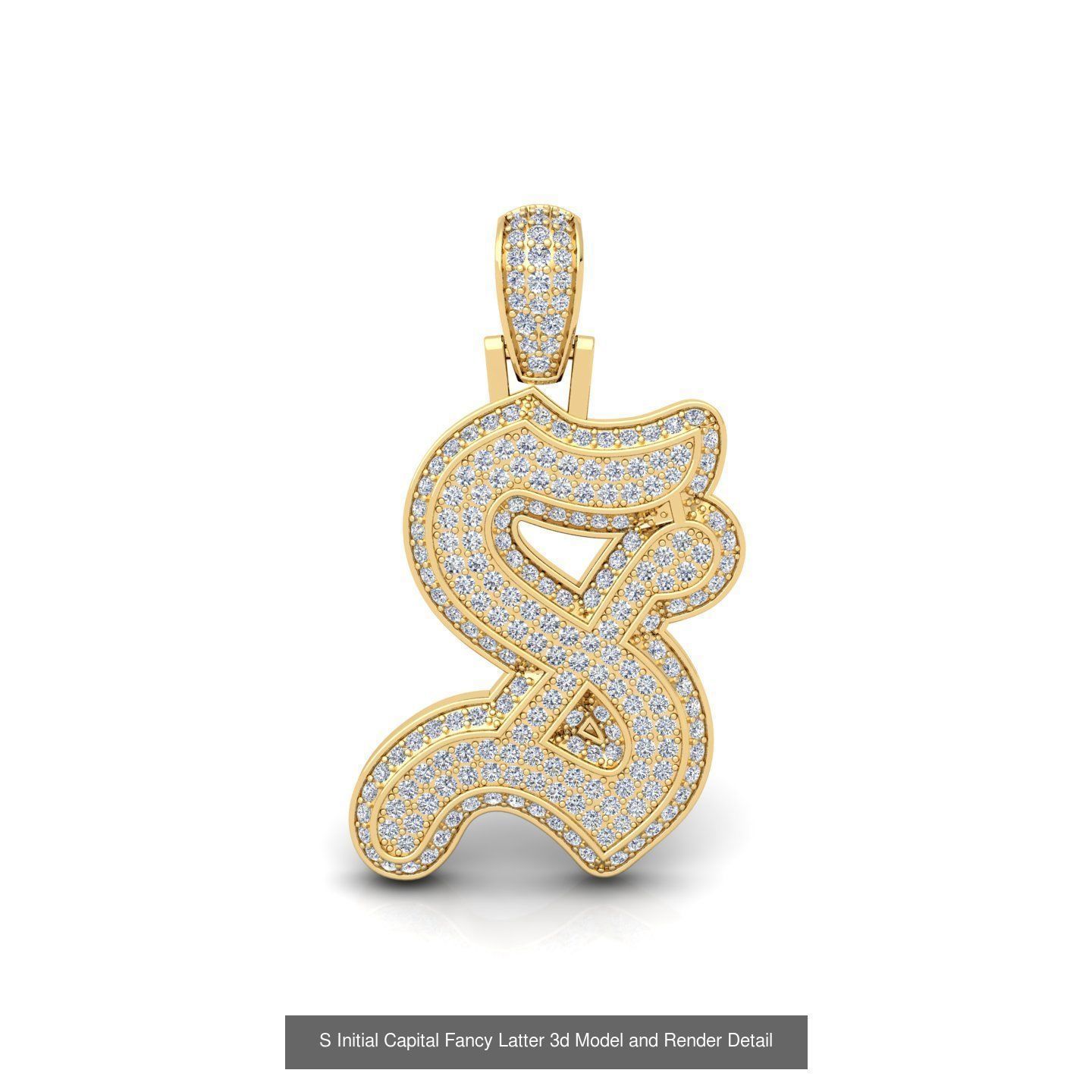 All Initial Capital Latter Collection 3d model And Render Detail _11