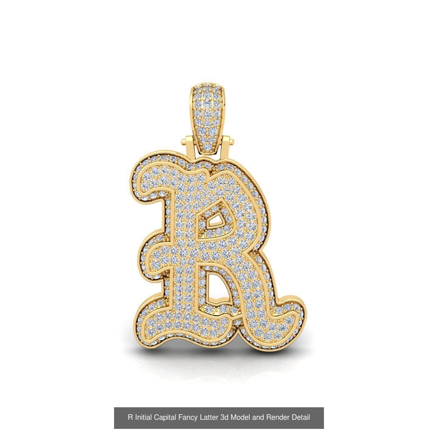 All Initial Capital Latter Collection 3d model And Render Detail _12