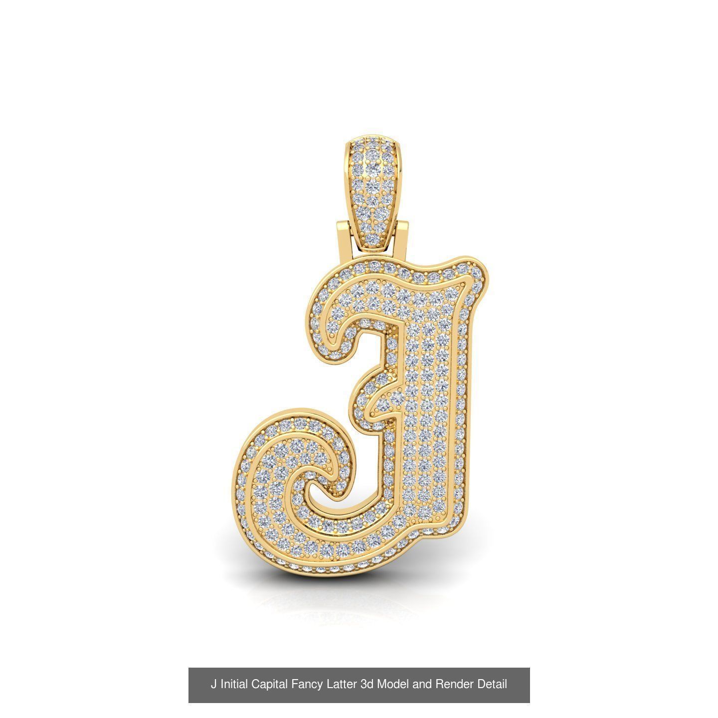 All Initial Capital Latter Collection 3d model And Render Detail _20