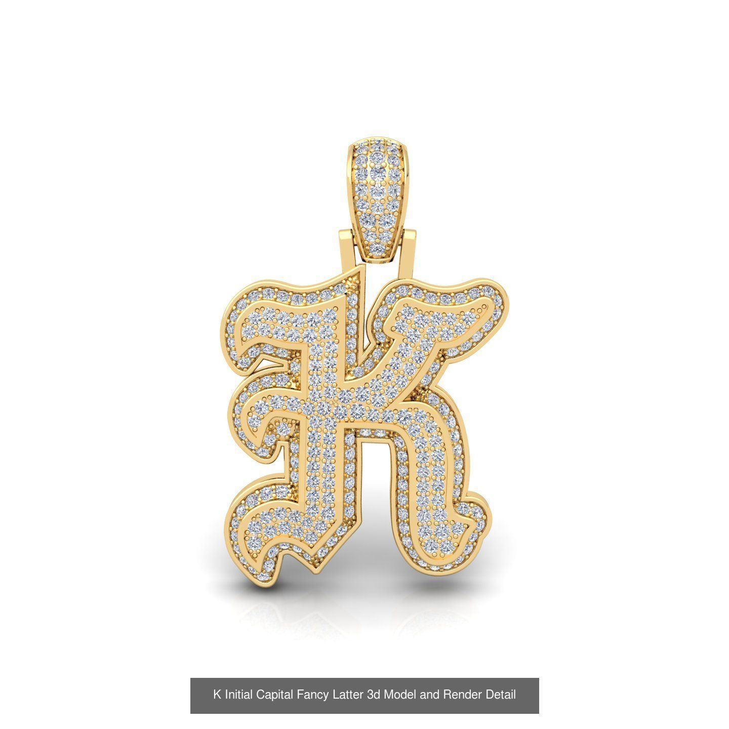 All Initial Capital Latter Collection 3d model And Render Detail _19