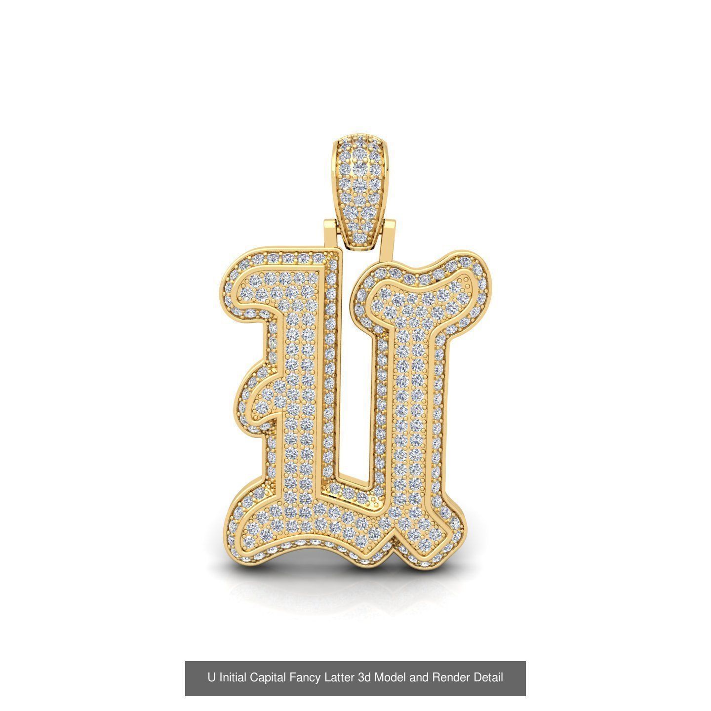 All Initial Capital Latter Collection 3d model And Render Detail _9