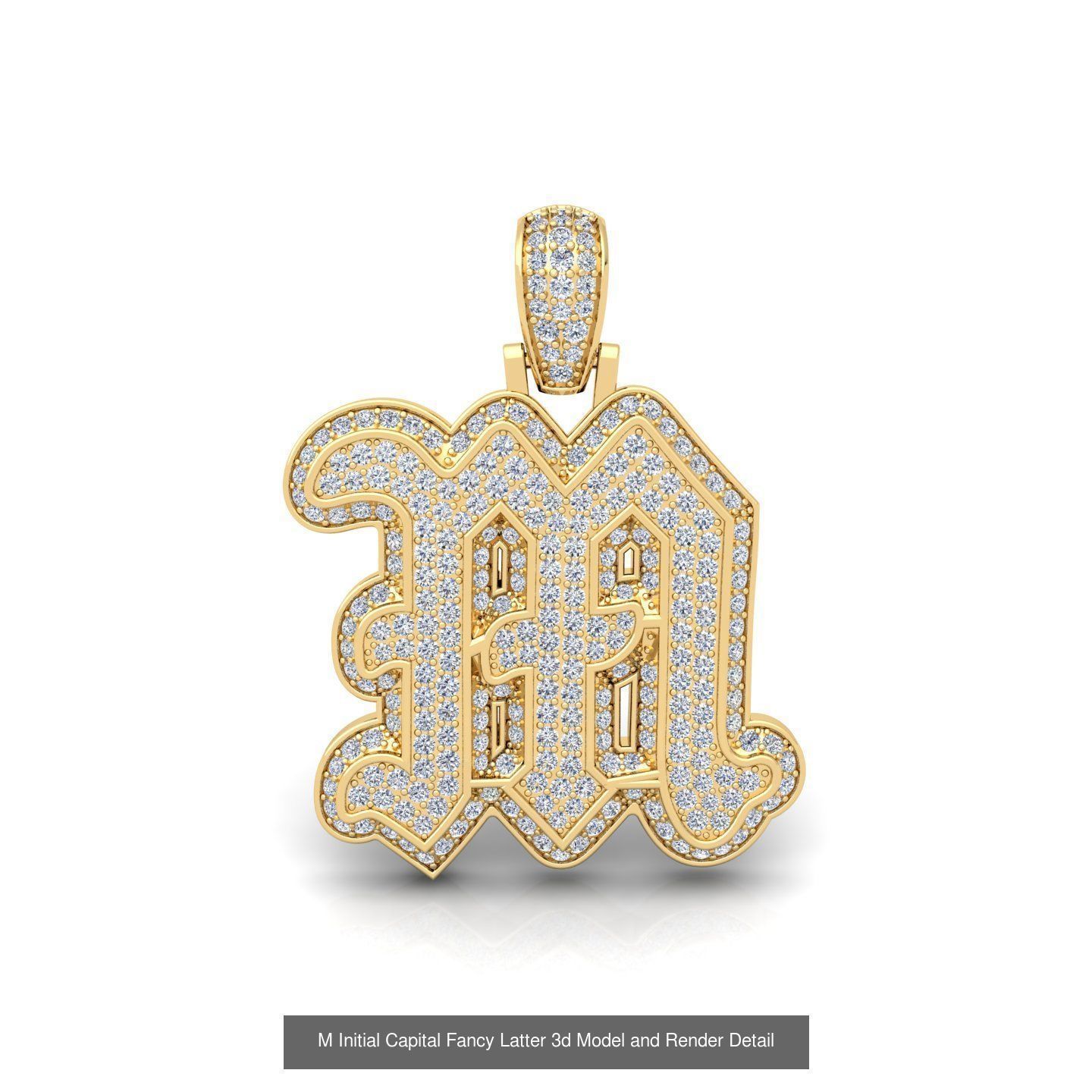 All Initial Capital Latter Collection 3d model And Render Detail _17