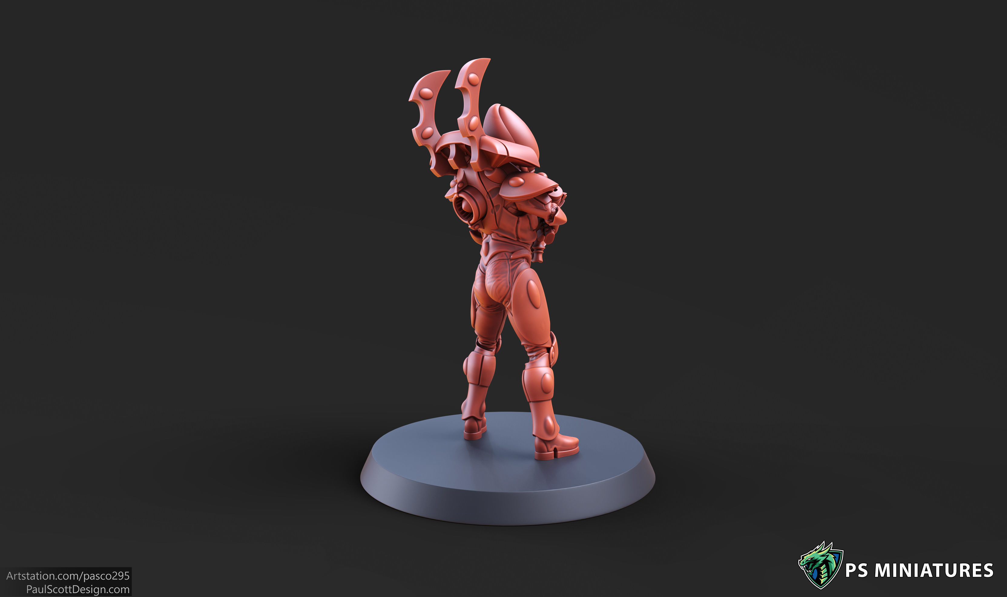 Space Elf Male Soldier Pose 1 - 8 Variants 3D print model_13