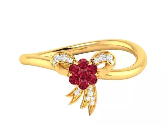 Solitaire Wedding Engagement Women Ring 3dm STL OBJ FBX Render