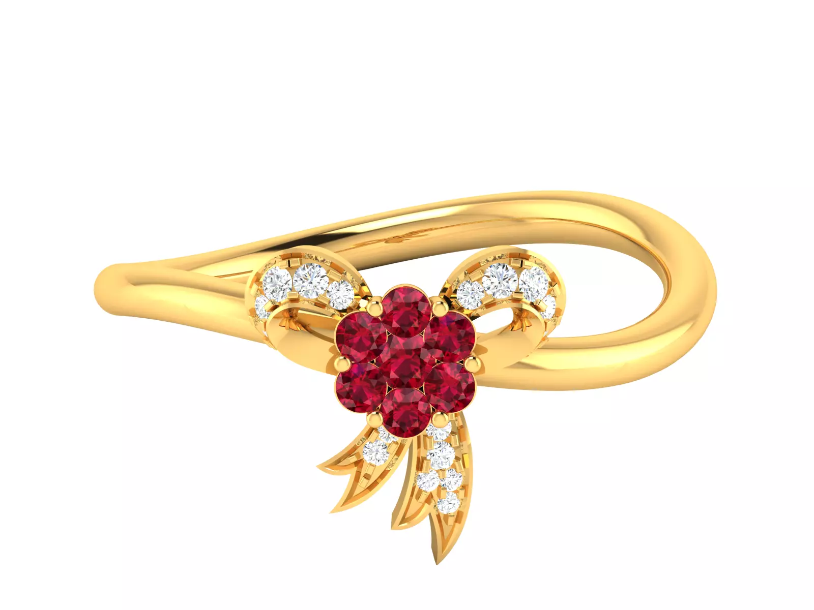 Solitaire Wedding Engagement Women Ring 3dm STL OBJ FBX Render 3D print model