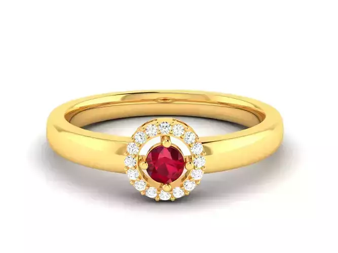 Solitaire Wedding Engagement Women Ring 3dm STL OBJ FBX Render