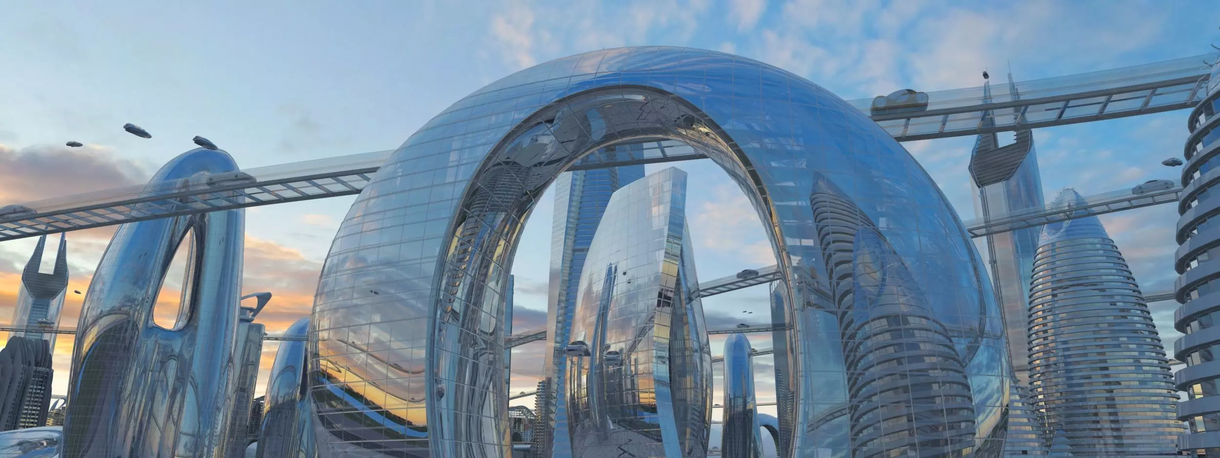 futuristic city 3D model_0