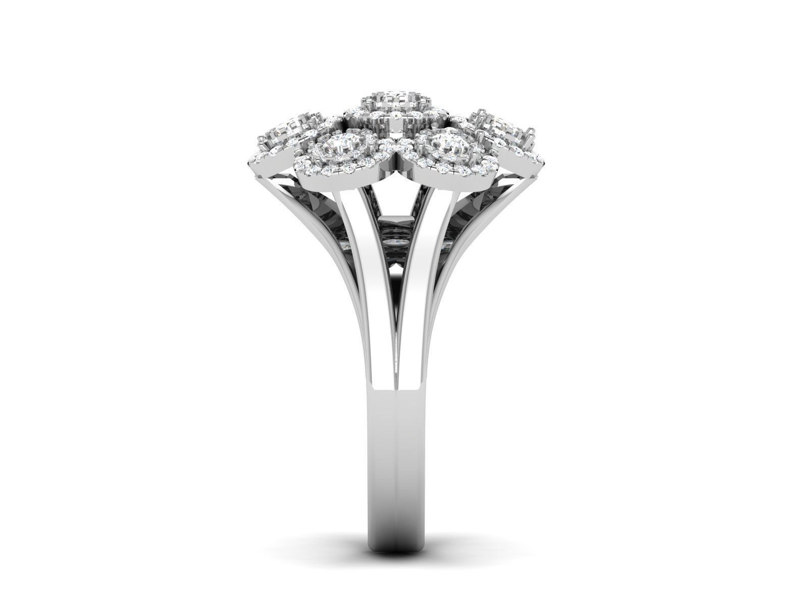 Solitaire Wedding Engagement Women Ring 3dm STL OBJ FBX Render 3D print model_5