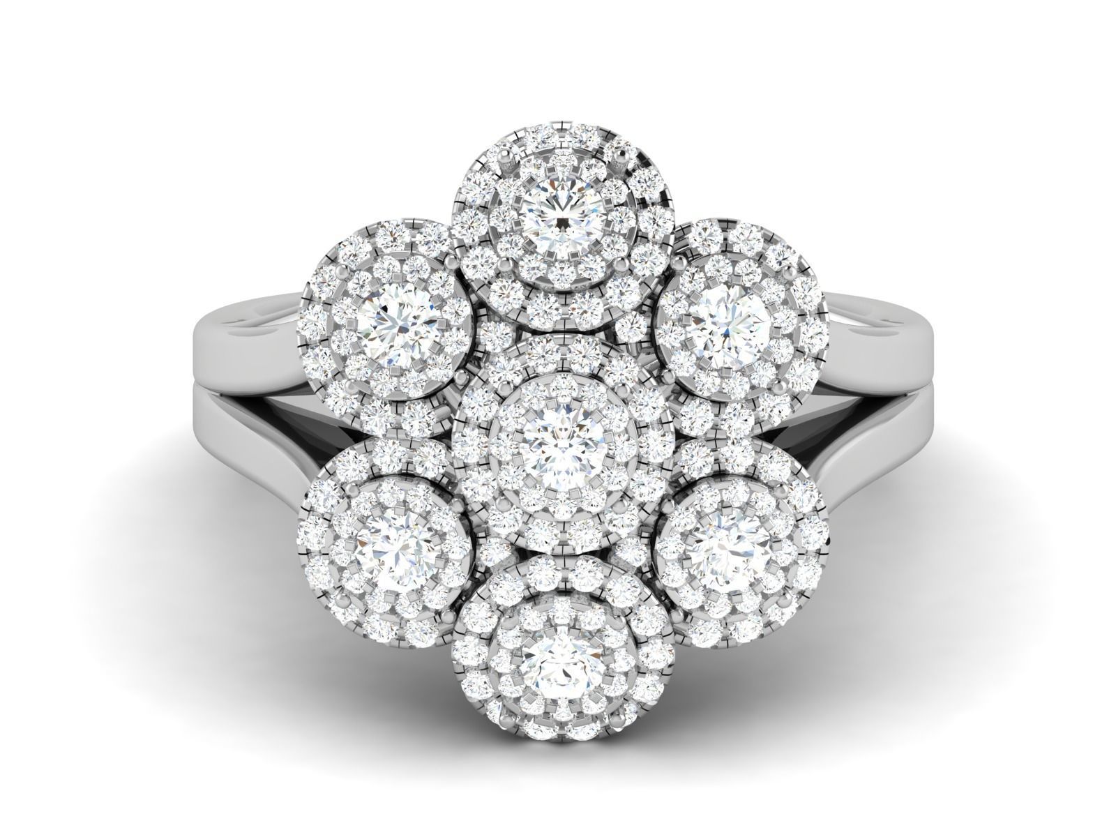 Solitaire Wedding Engagement Women Ring 3dm STL OBJ FBX Render 3D print model_7