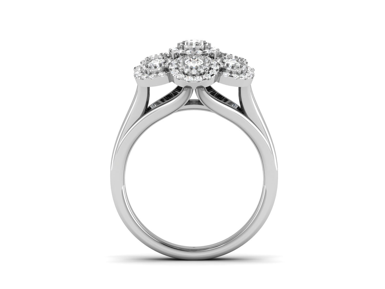 Solitaire Wedding Engagement Women Ring 3dm STL OBJ FBX Render 3D print model_4
