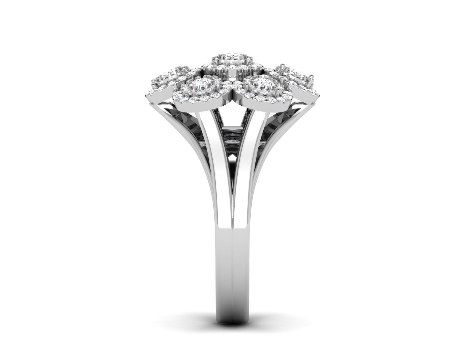 Solitaire Wedding Engagement Women Ring 3dm STL OBJ FBX Render 3D print model_6