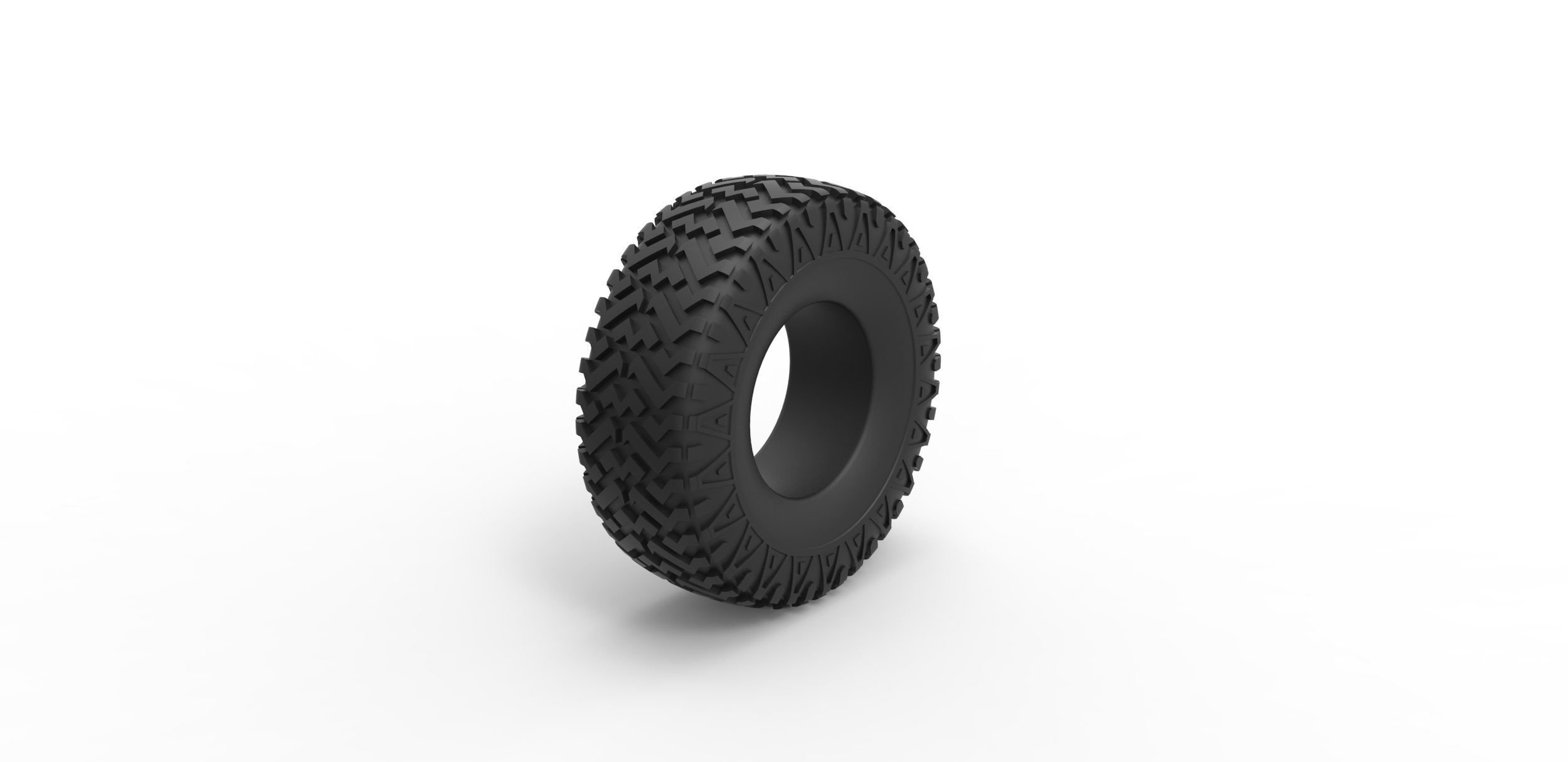 Offroad tire 30 Scale 1 to 25 3D print model_1