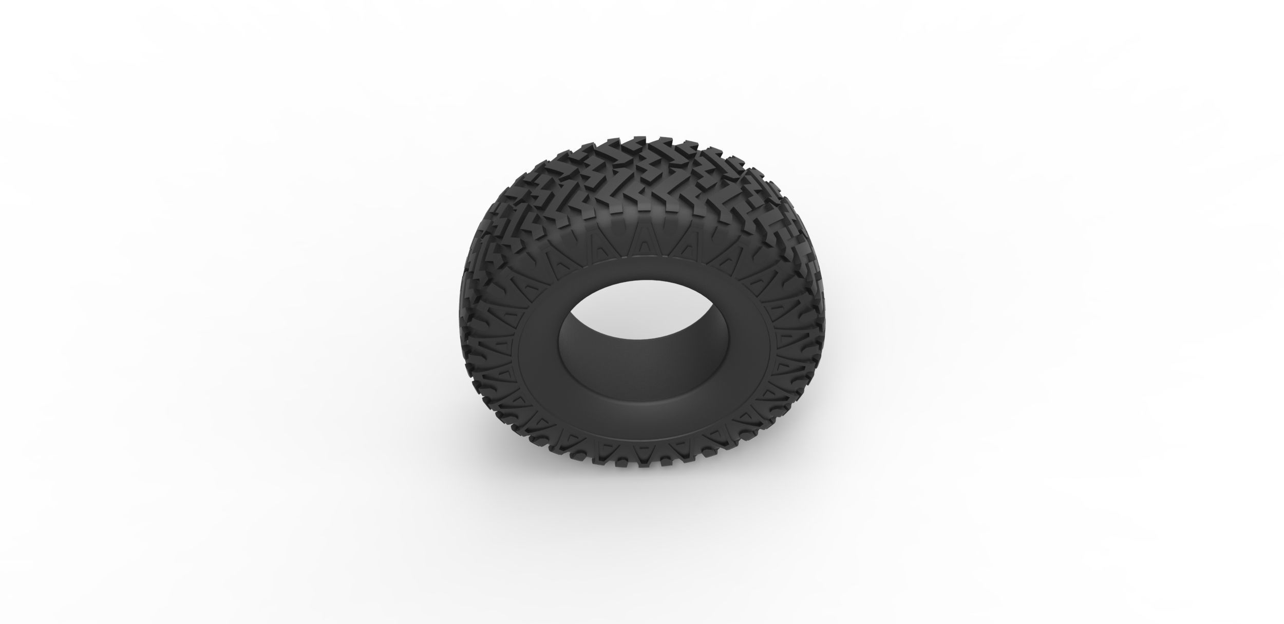Offroad tire 30 Scale 1 to 25 3D print model_5