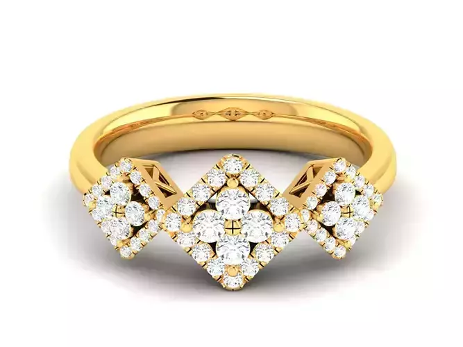 Solitaire Wedding Engagement Women Ring 3dm STL OBJ FBX Render