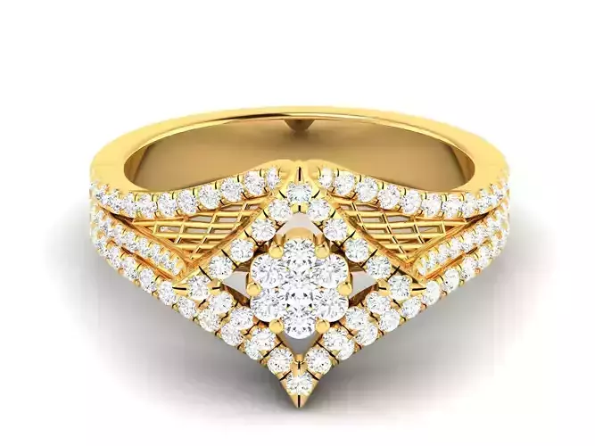 Solitaire Wedding Engagement Women Ring 3dm STL OBJ FBX Render 3D print model Solitaire Wedding Engagement Women Ring 3dm STL OBJ FBX Render 3D print model