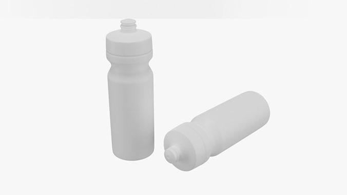 Sports Bottle Red 3D model 4