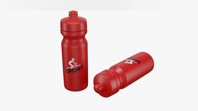 Sports Bottle Red 3D model 3
