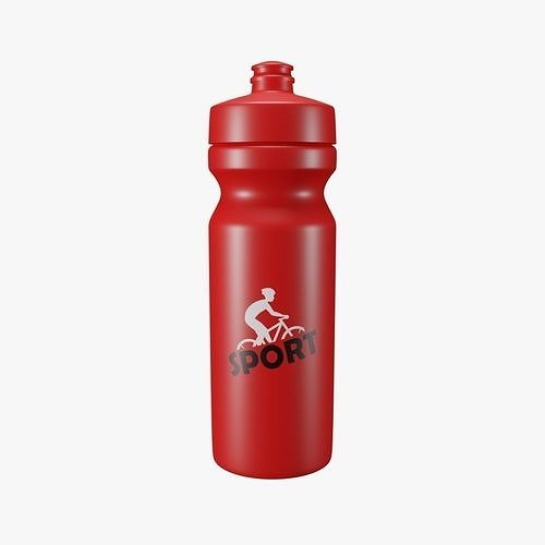 Sports Bottle Red 3D model 2