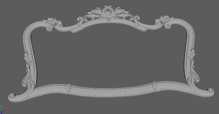 sideboard and stand and mirror three in one 3D model_8