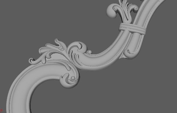 sideboard and stand and mirror three in one 3D model_7