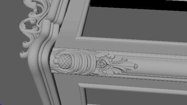 sideboard and stand and mirror three in one 3D model_13