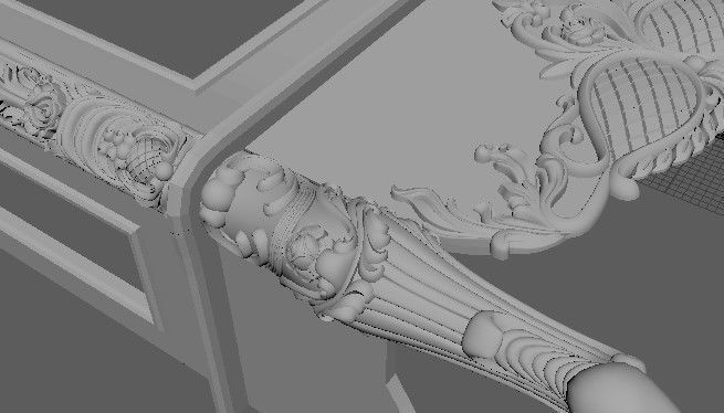 sideboard and stand and mirror three in one 3D model_16