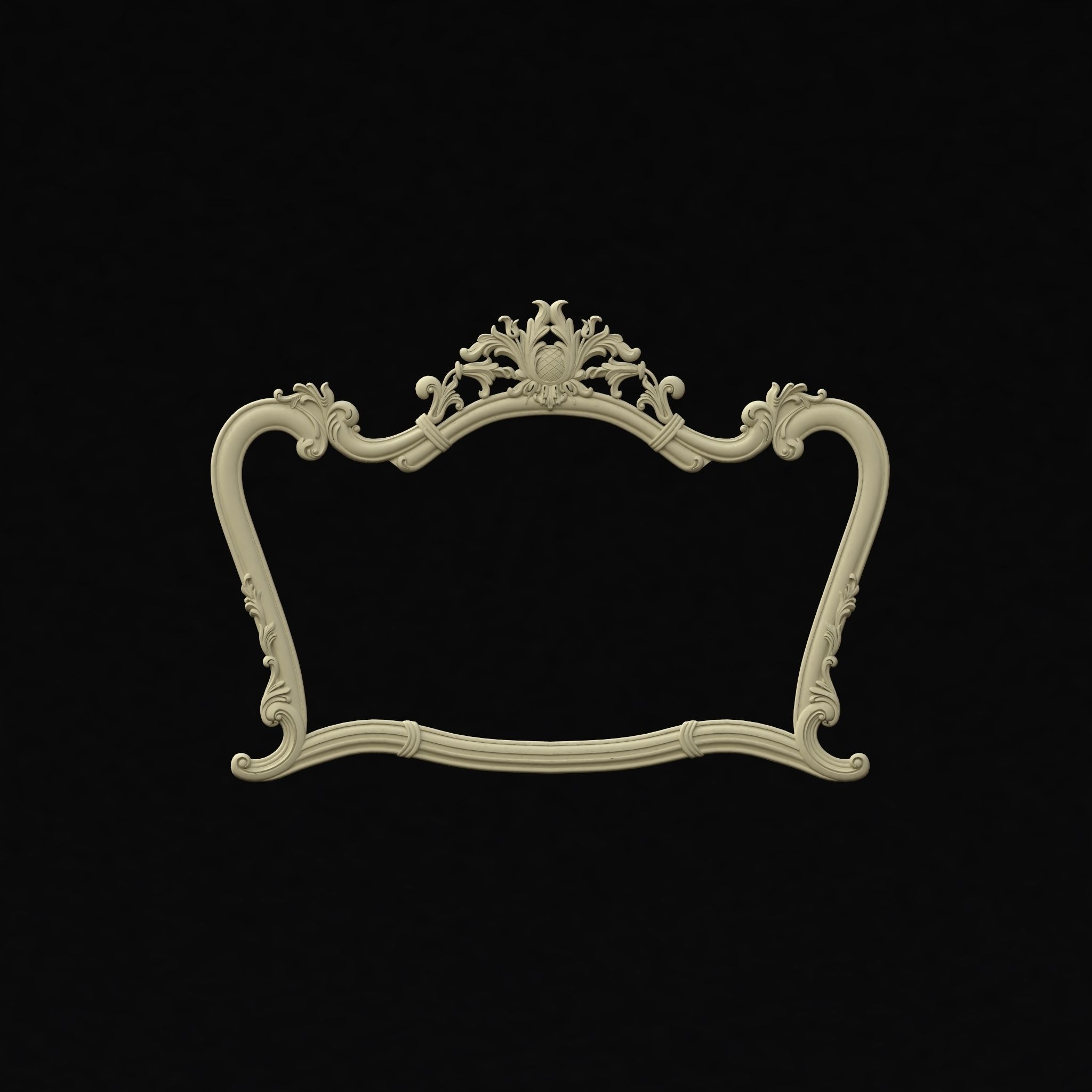 sideboard and stand and mirror three in one 3D model_3