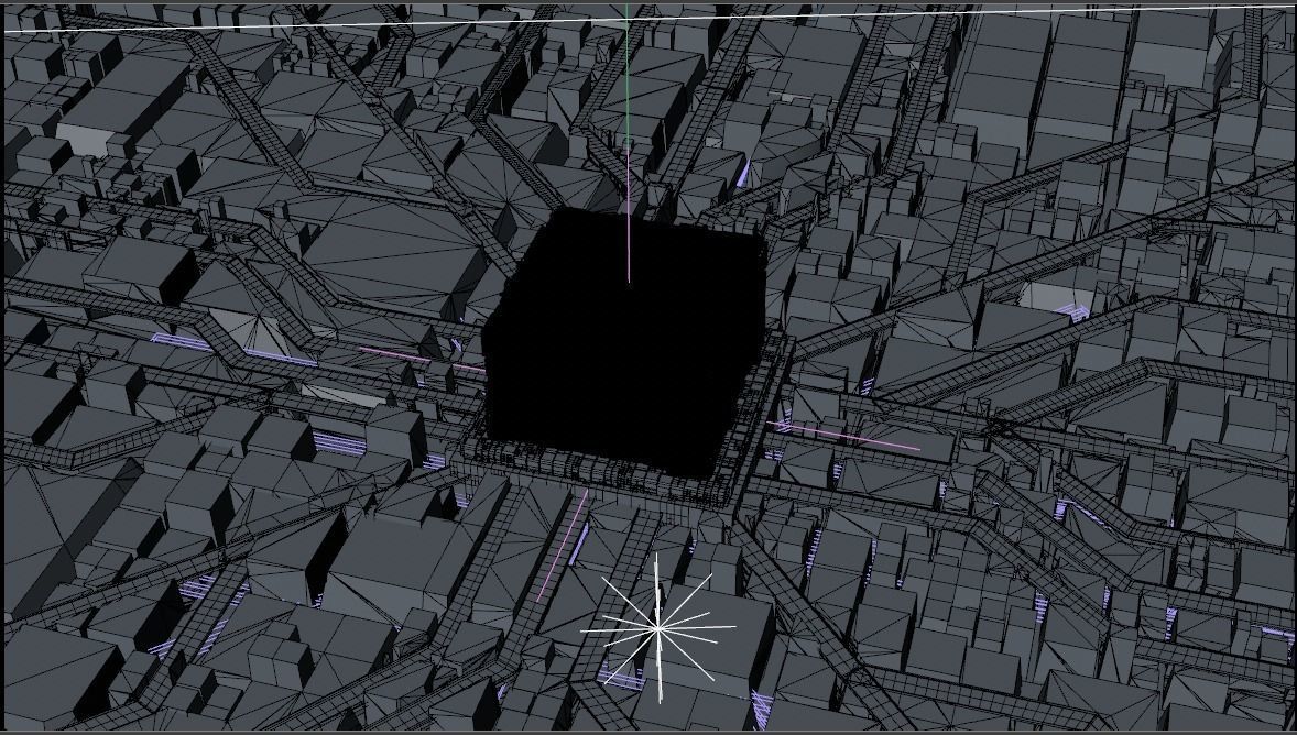 Block technology chip 3D model_2
