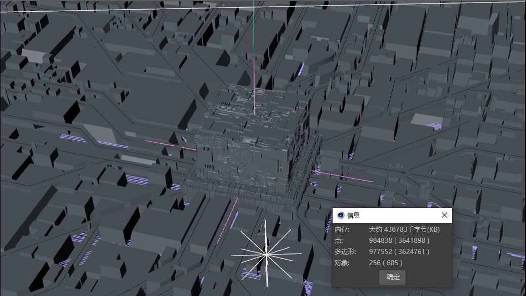 Block technology chip 3D model_1