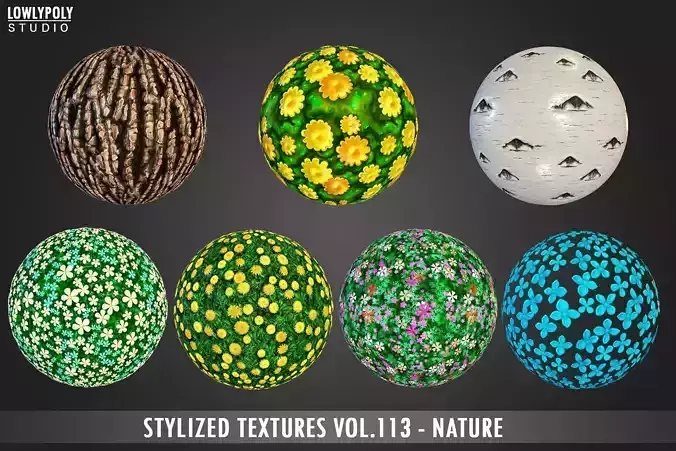 Stylized Nature Vol 113 - Hand Painted Textures Texture