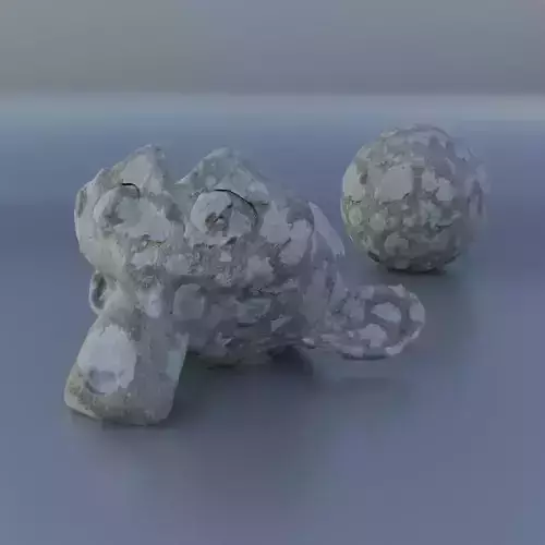 Seamless Mossy Stone Wall Texture 2K Low-poly 3D model