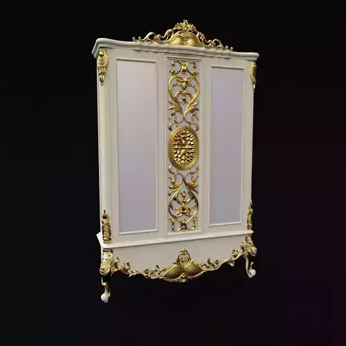 sideboard ornate gold and armoire