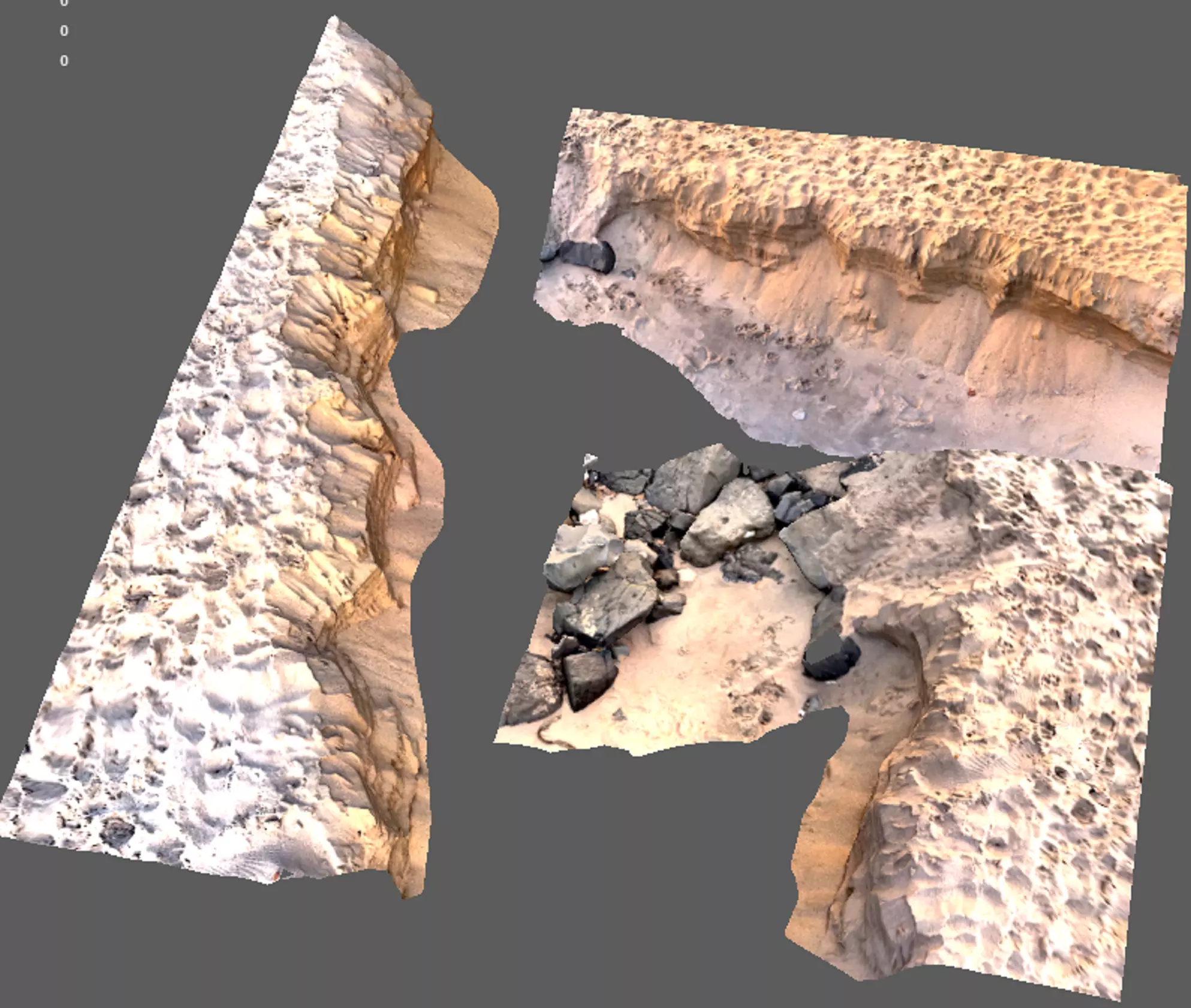 Beach sand and stone 3D Model for Game and animation 3D model