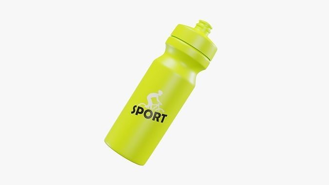 Sports Bottle Yellow 3D model 5