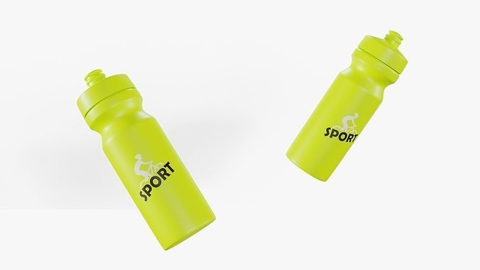 Sports Bottle Yellow 3D model 7