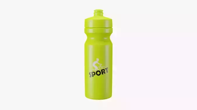 Sports Bottle Yellow 3D model
