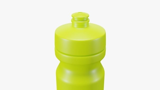 Sports Bottle Yellow 3D model 4