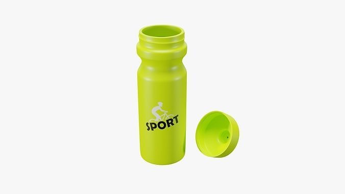 Sports Bottle Yellow 3D model 6