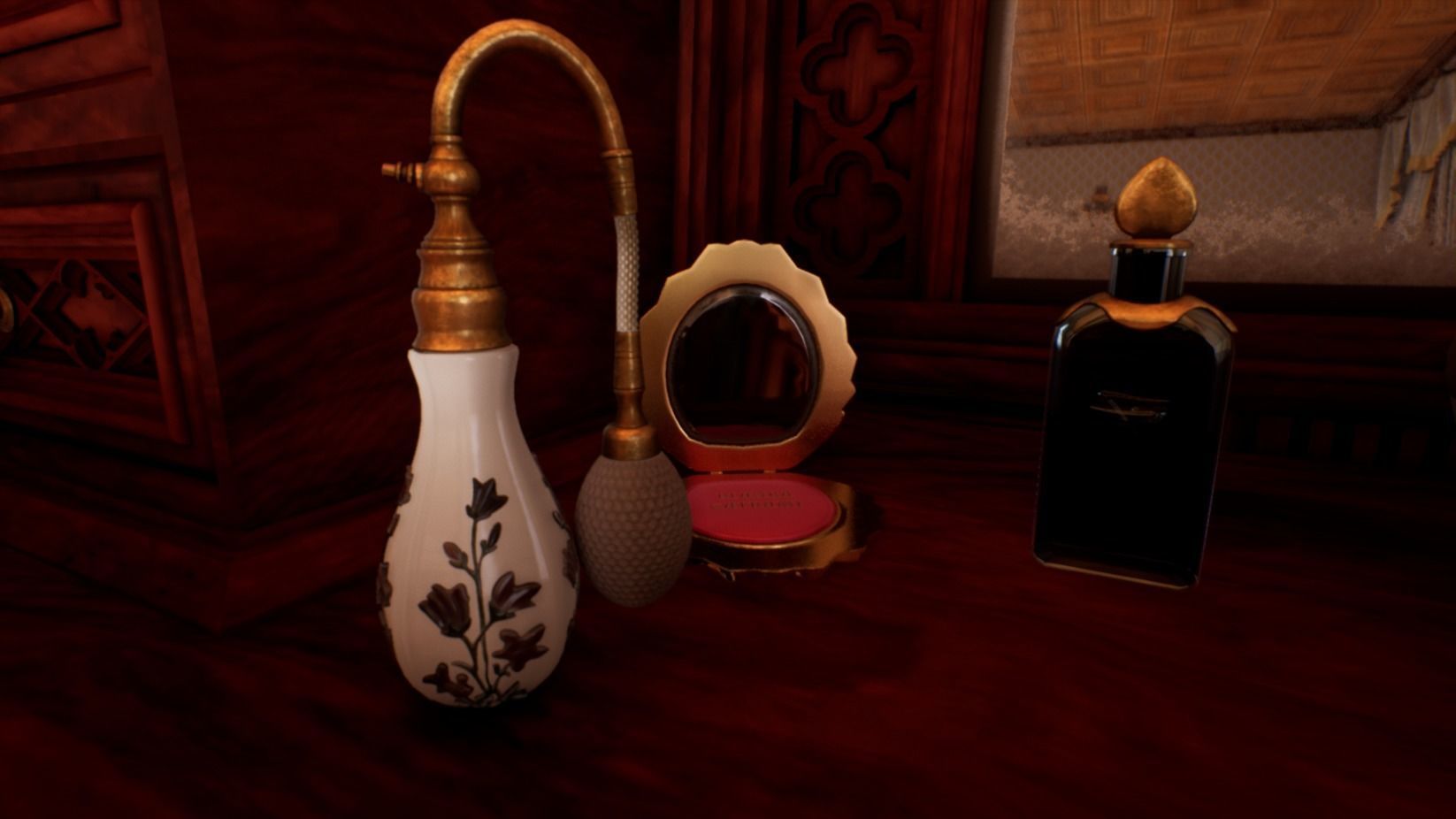 Victorian bedroom interior 3D model_22