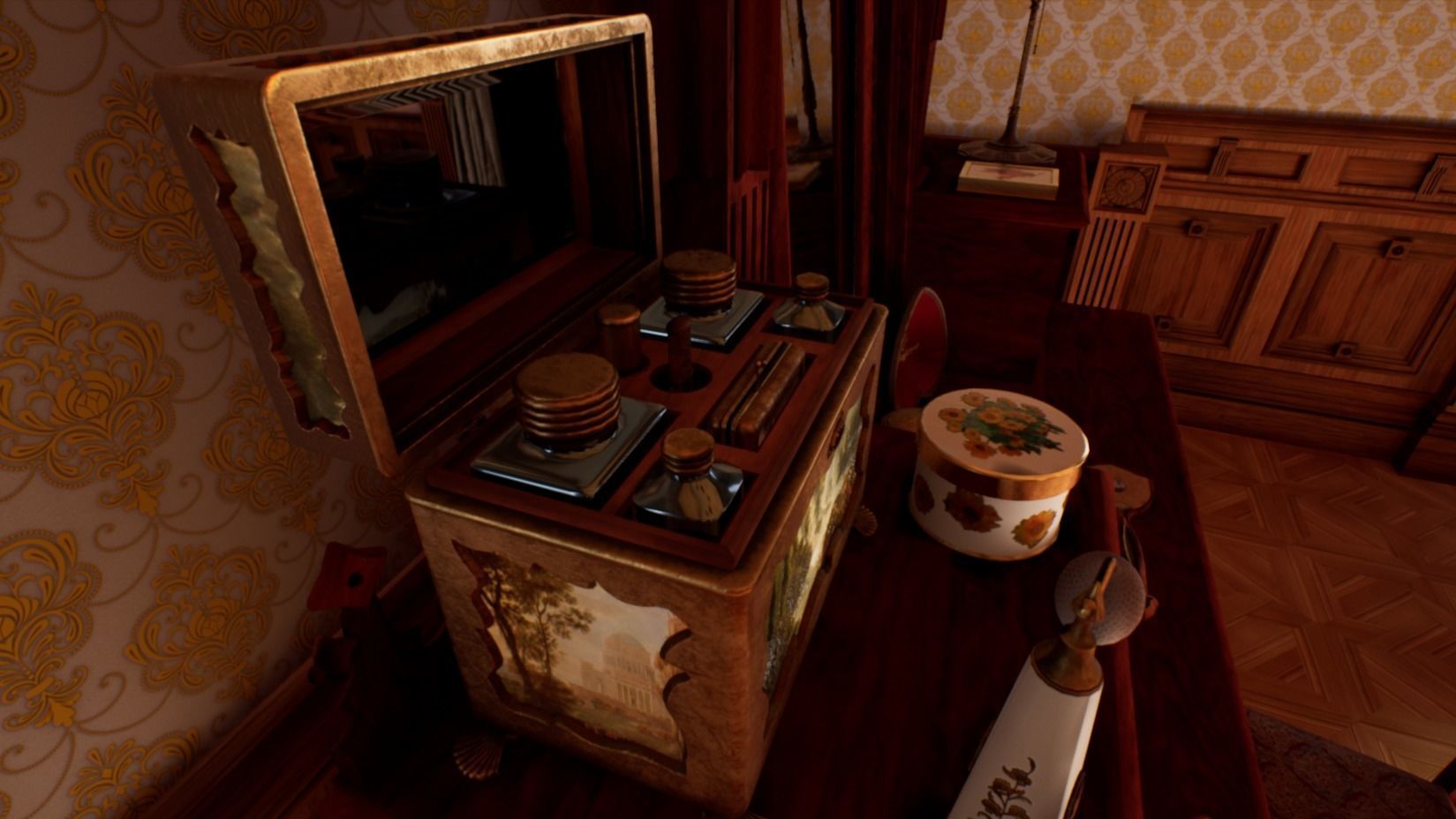 Victorian bedroom interior 3D model_23