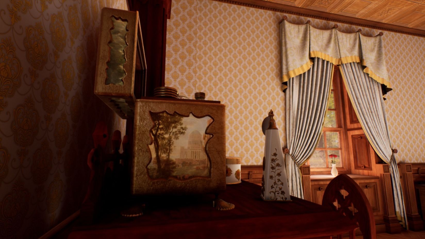 Victorian bedroom interior 3D model_26