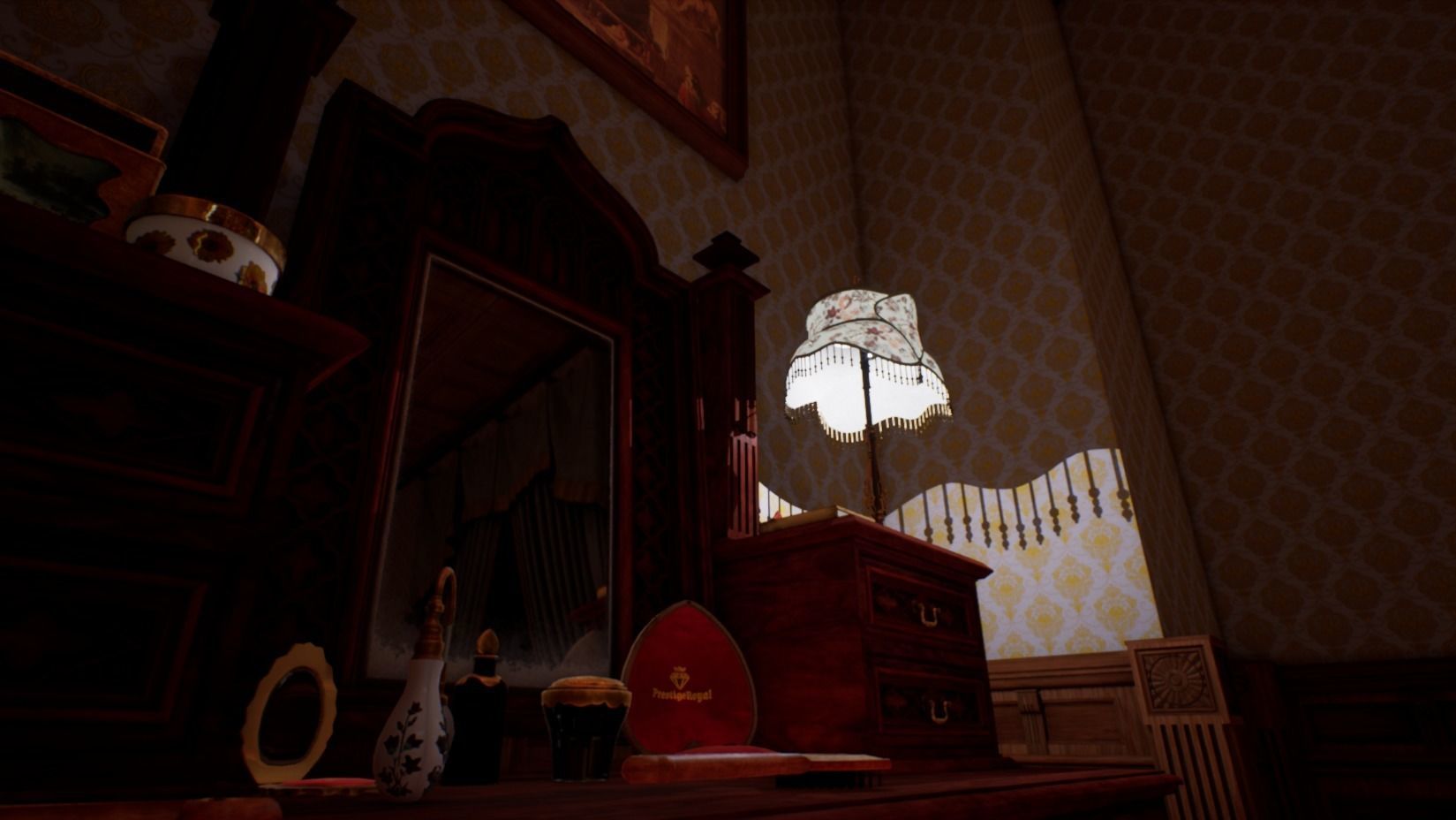 Victorian bedroom interior 3D model_34