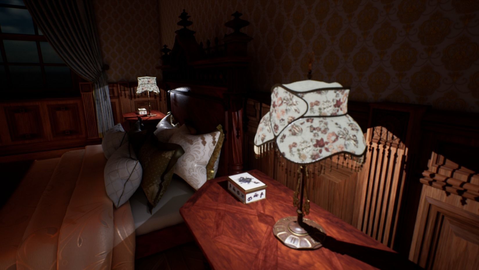 Victorian bedroom interior 3D model_33