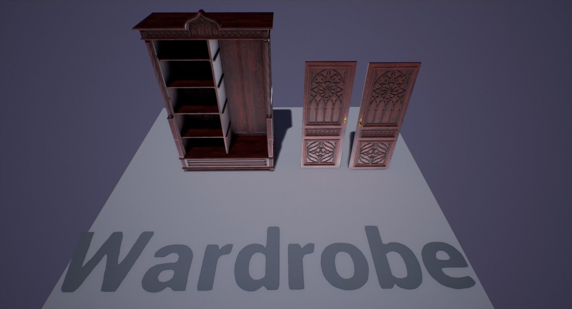 Victorian bedroom interior 3D model_54