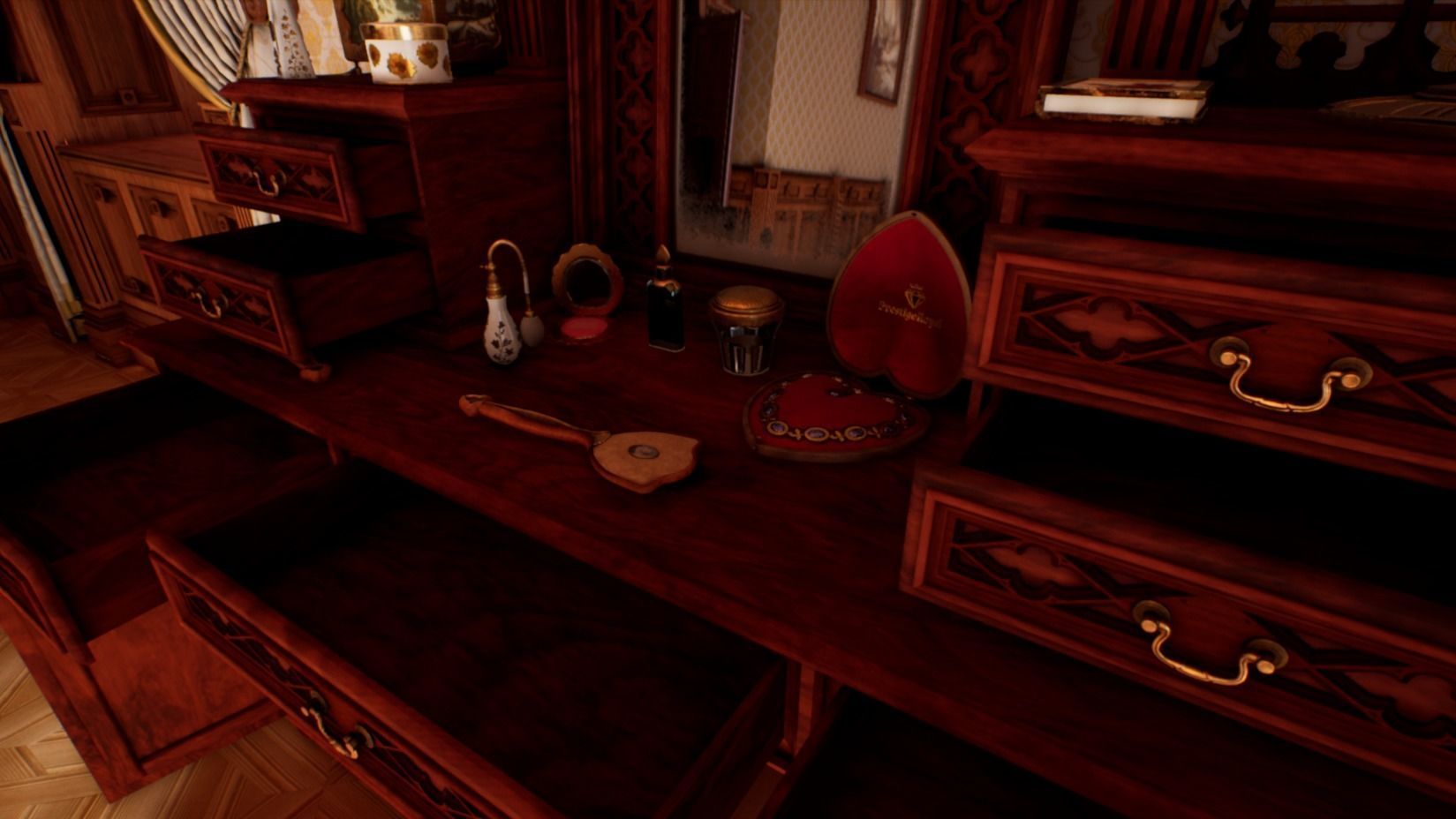Victorian bedroom interior 3D model_29