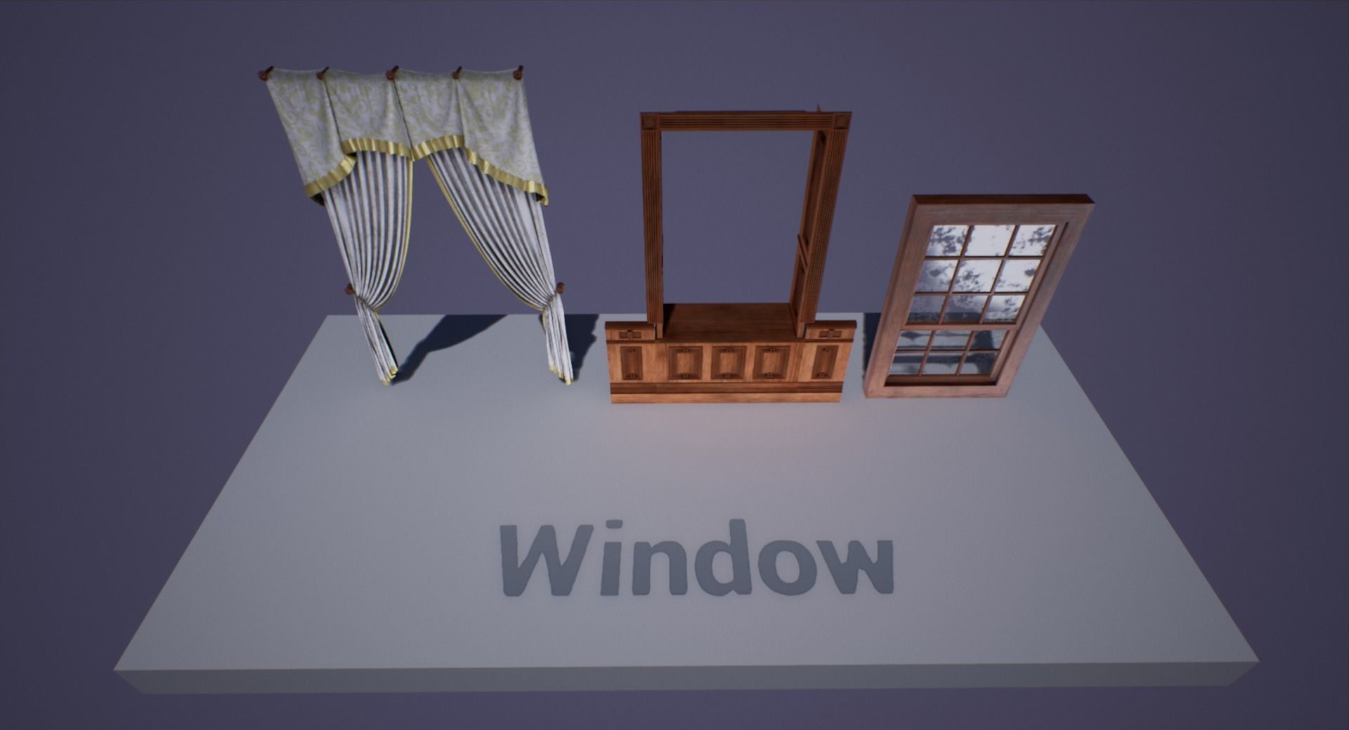 Victorian bedroom interior 3D model_52