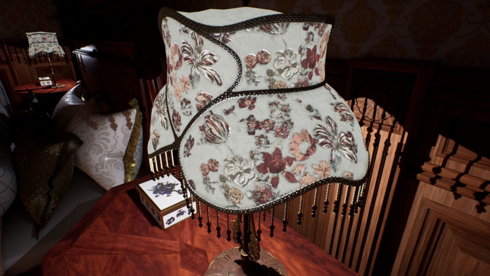 Victorian bedroom interior 3D model_12