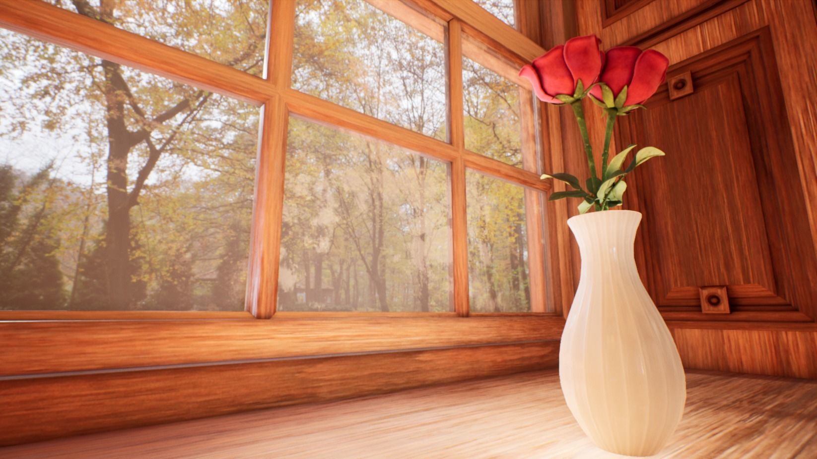 Victorian bedroom interior 3D model_45