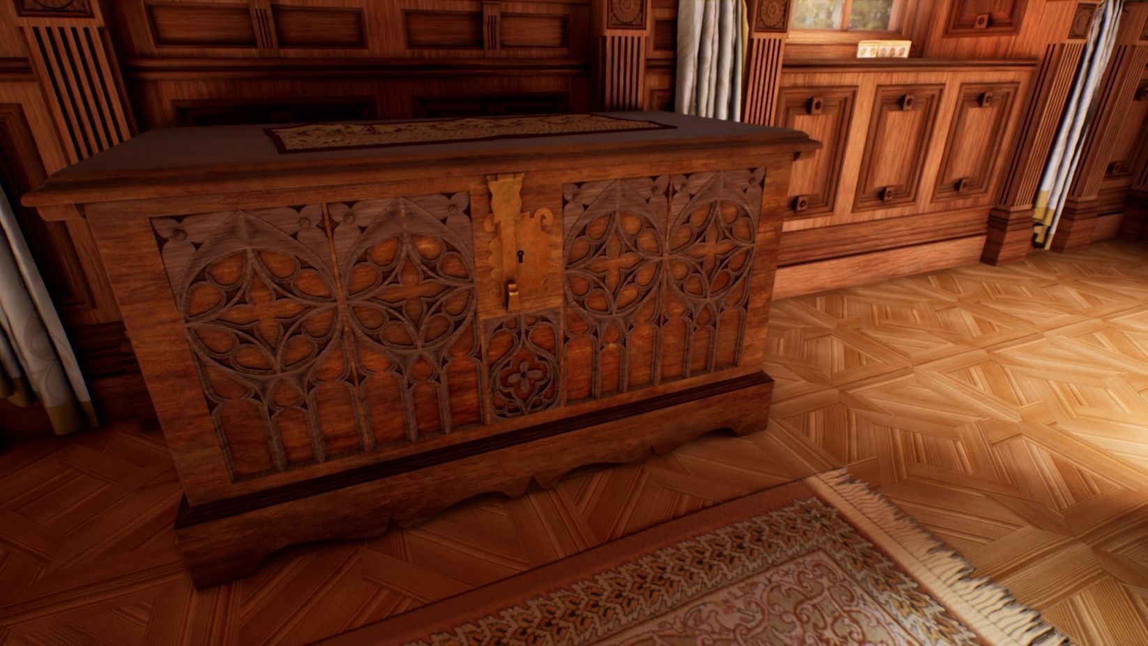 Victorian bedroom interior 3D model_39