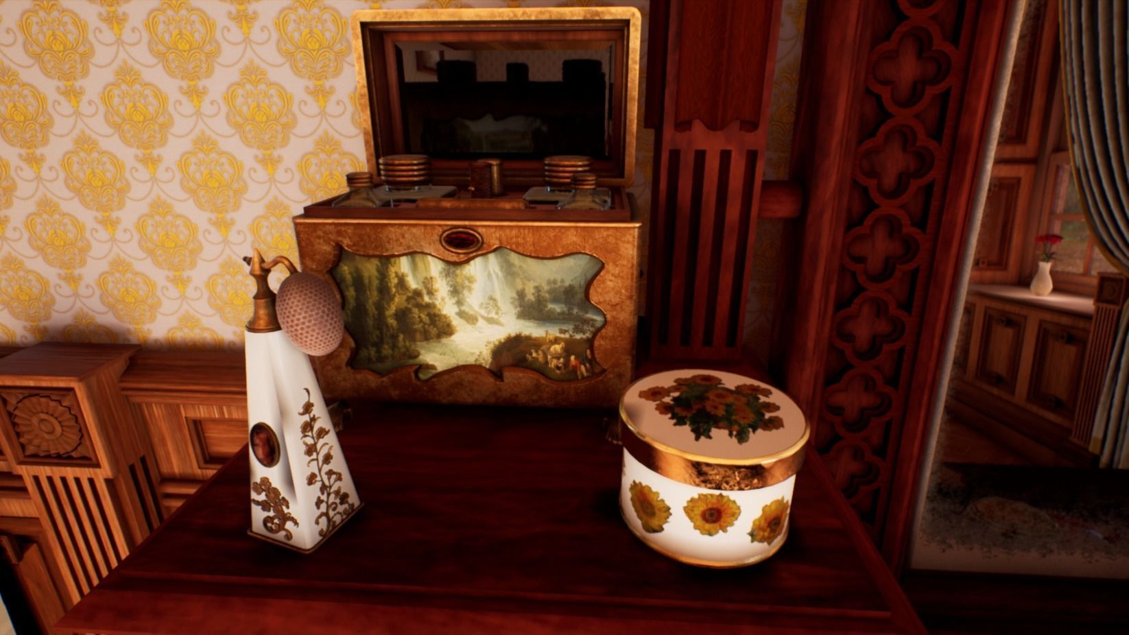 Victorian bedroom interior 3D model_24